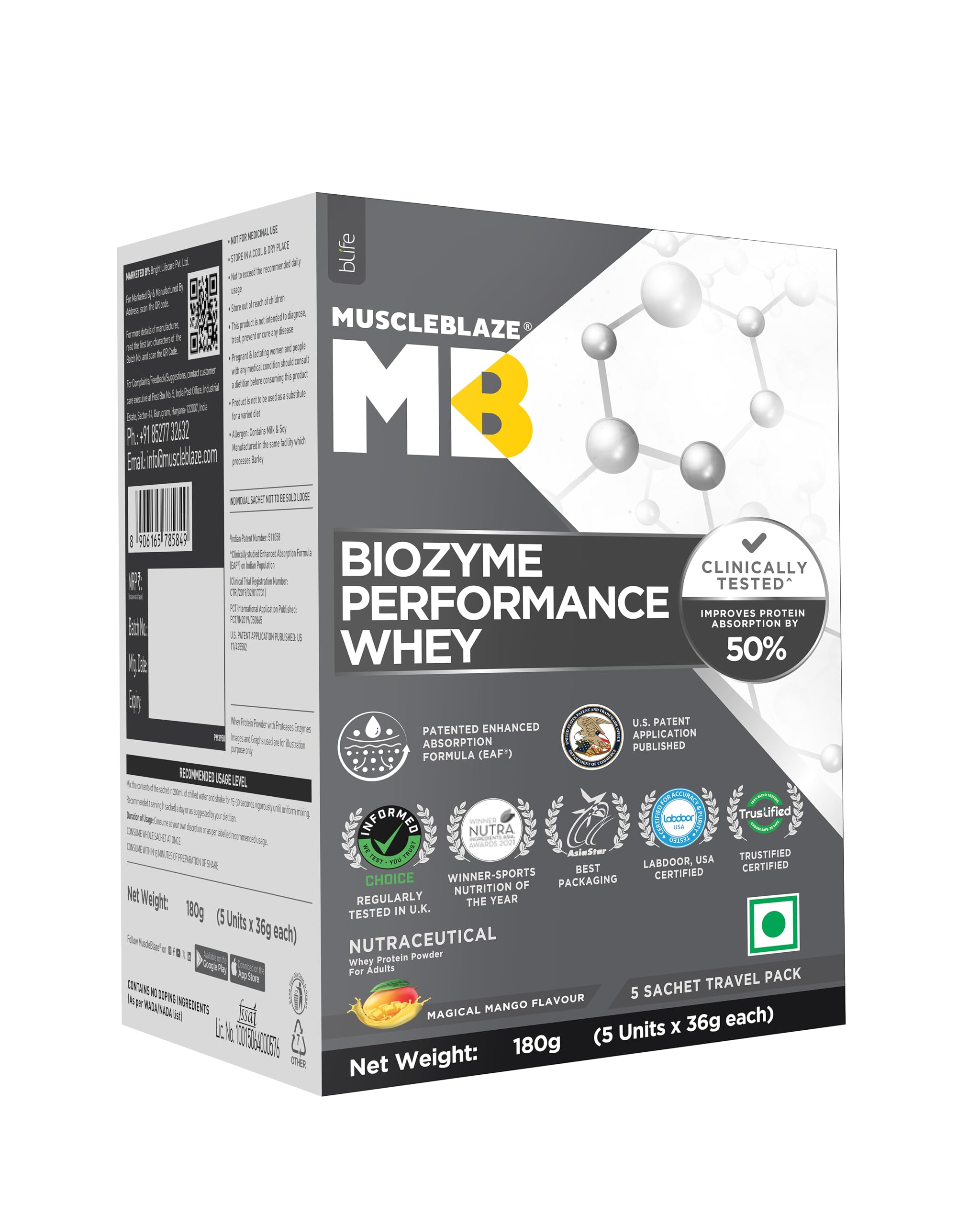 MuscleBlaze Biozyme Performance Whey Protein, 1kg Refill Pack — Amazon image 27