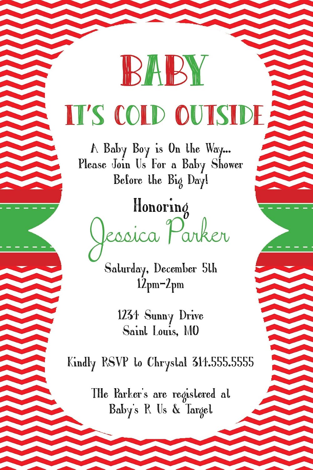Customized - Baby It's Cold Outside - Shower Invitation