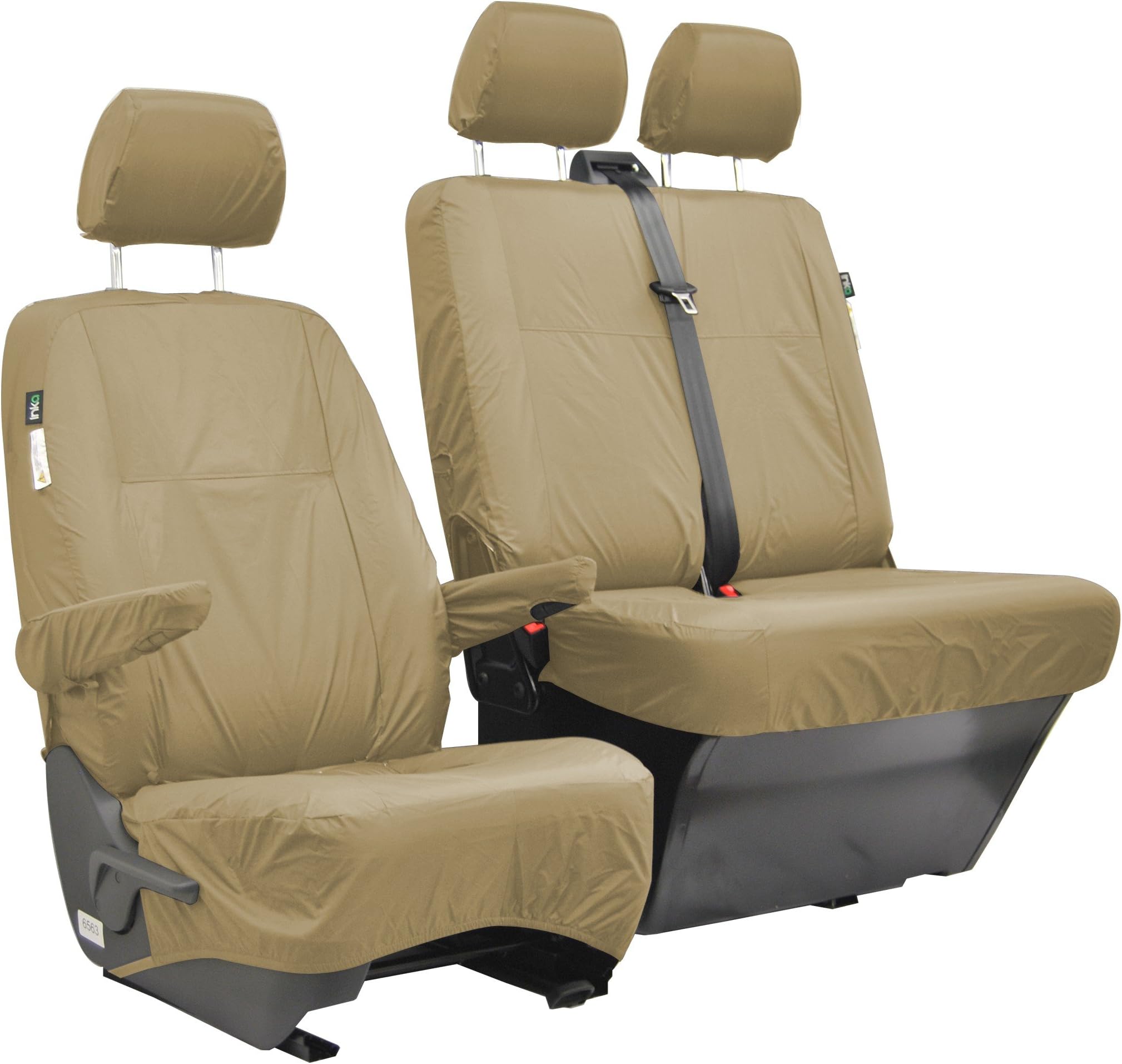 Inka Corp. LDV Maxus Fully Tailored Waterproof Front Single Set Seat Covers 2004-2009 Heavy Duty Right Hand Drive Beige- INK-WSC-6501