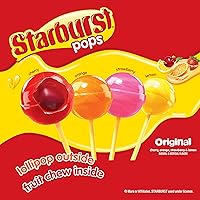 Vista 4 de Spangler Candy Original Starburst Lollipops – Paquete variado de caramelos a granel con paletas de frutas envueltas individualmente, sabor mixto