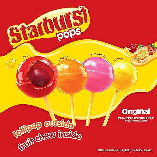 Miniatura 4 de Spangler Candy Starburst - Paletas originales de 0.85 onzas, caja de exhibición de 72 unidades