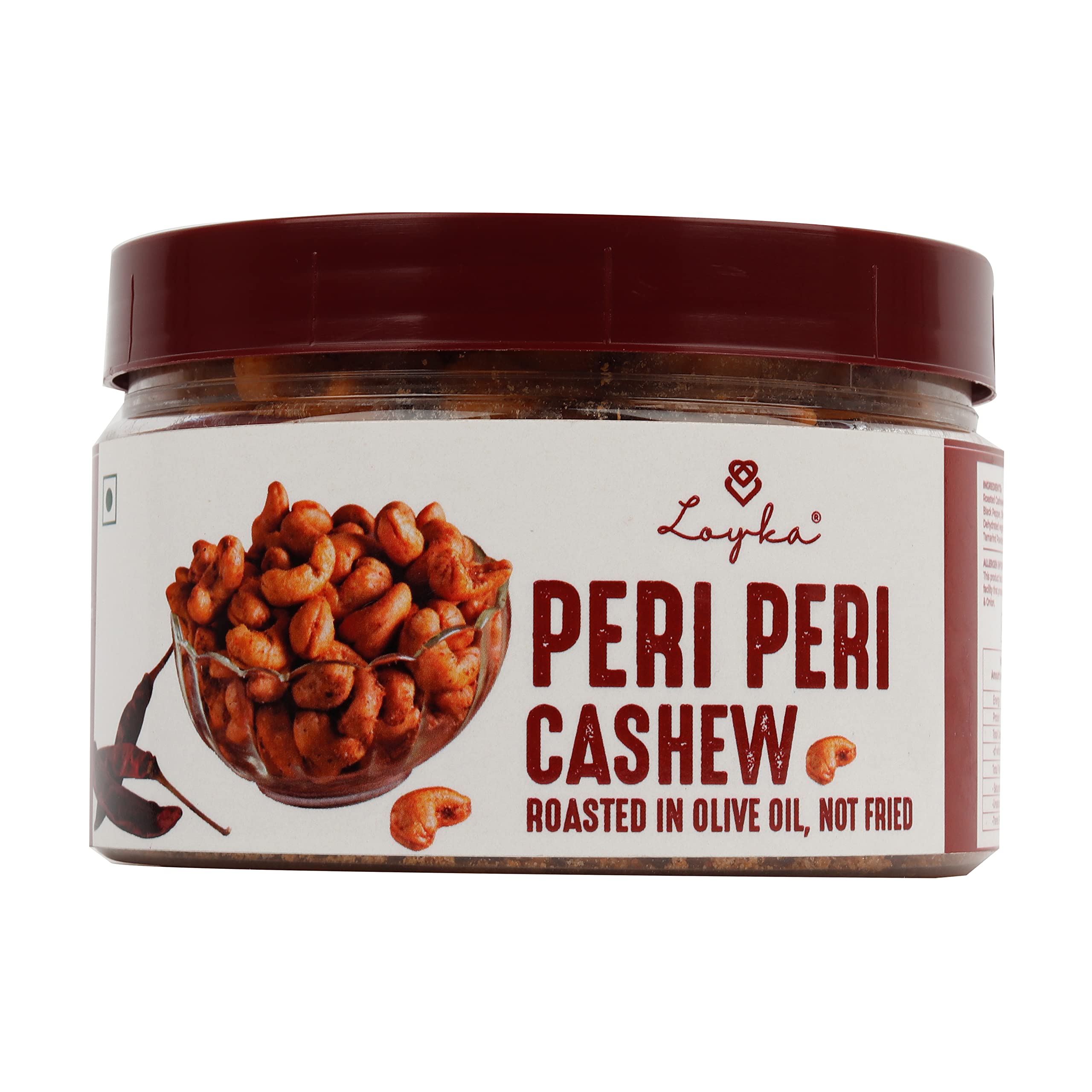 Loyka Peri Peri Cashew Jar - 250 Grams | Kaju roasted in olive oil, not fried | Healthy dryfruit snack | Diet friendly | Premium Gift | Birthday, Anniversary, Wedding (B09RHJ6QP5) Amazon Price History, Amazon Price Tracker