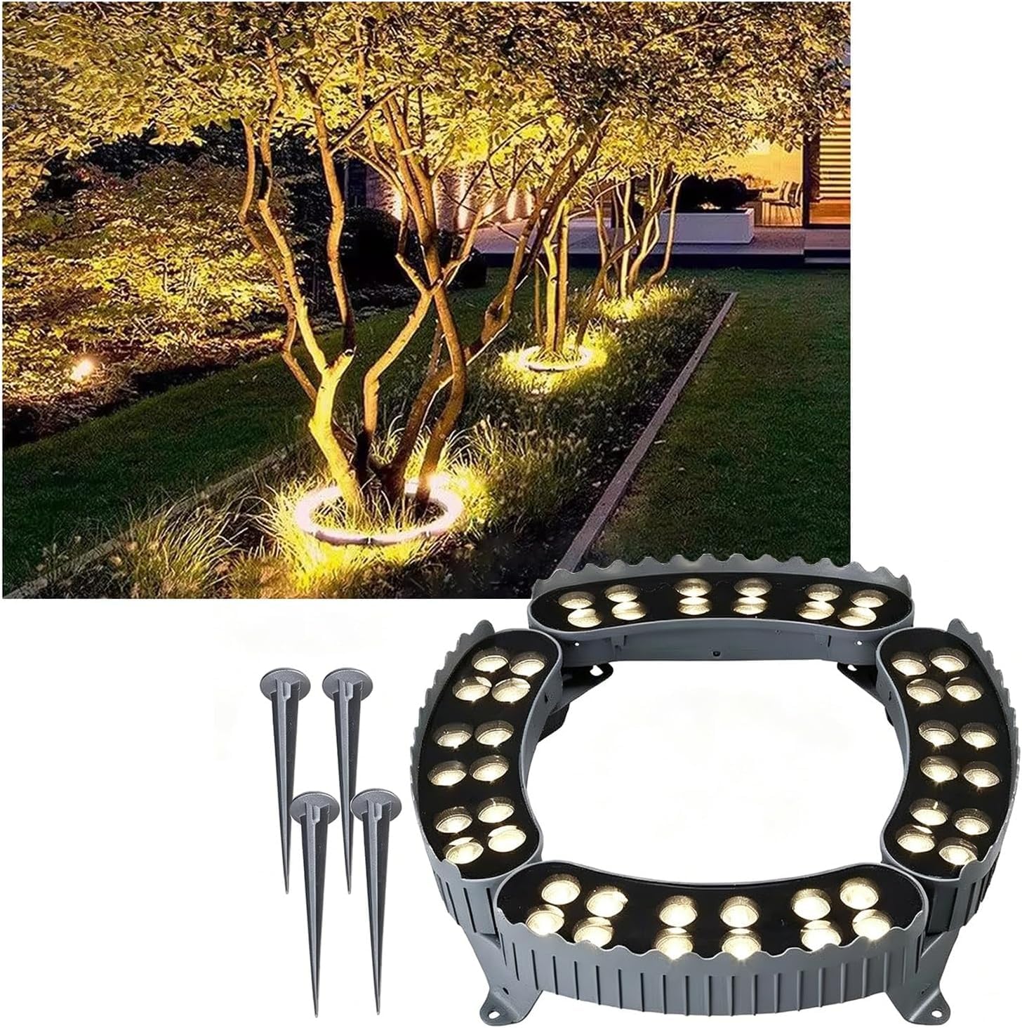 k3Mq9Rw Solar Tree Lights Outdoor LED Tree Spotlights, Suitable For Palm Trees, Courtyards, And Gardens(Rgb,4 Packs)