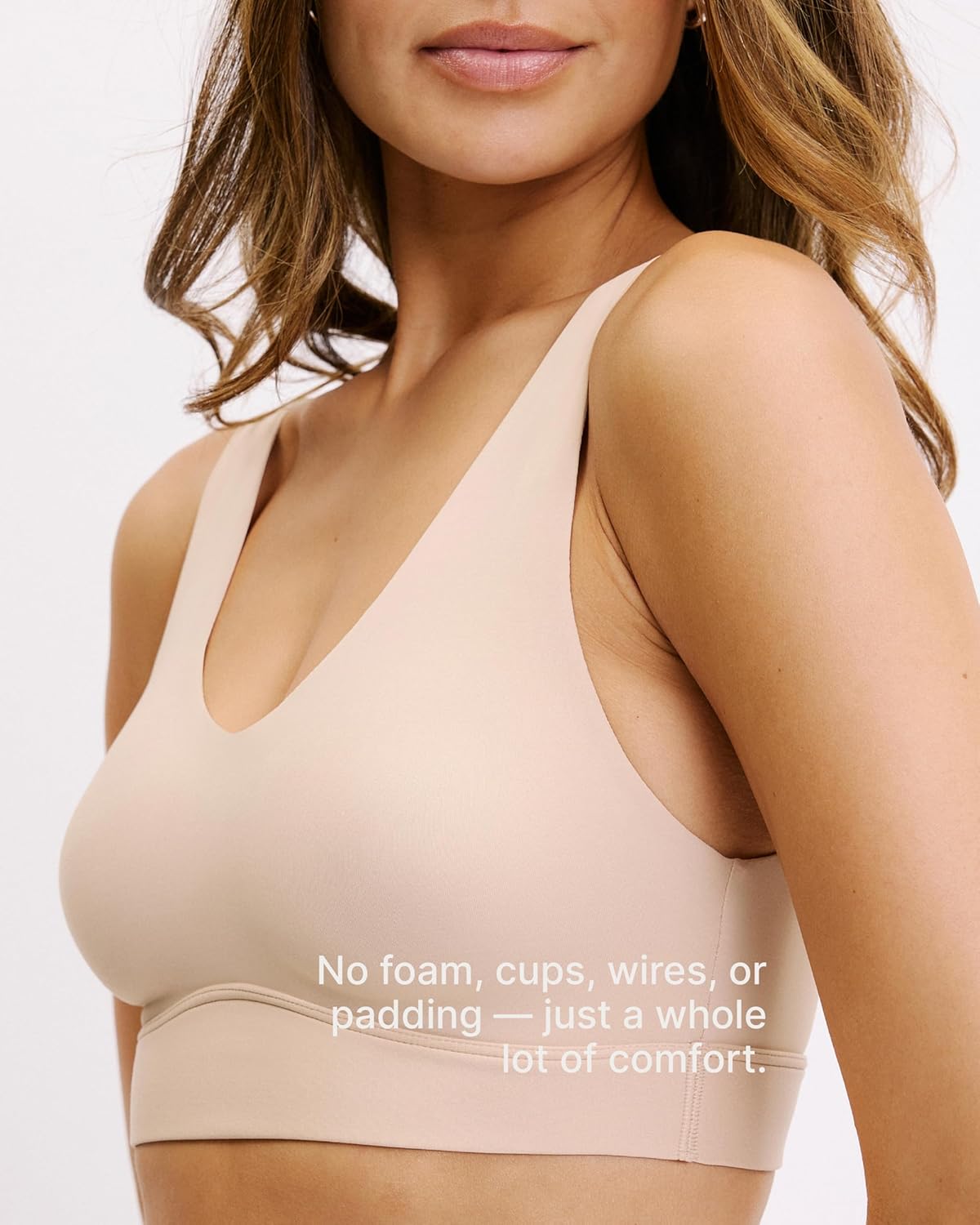 Harper Wilde Bliss Bralette - Ultra-Soft and Lightweight V-Neck Bralette - Wireless Bras for Women