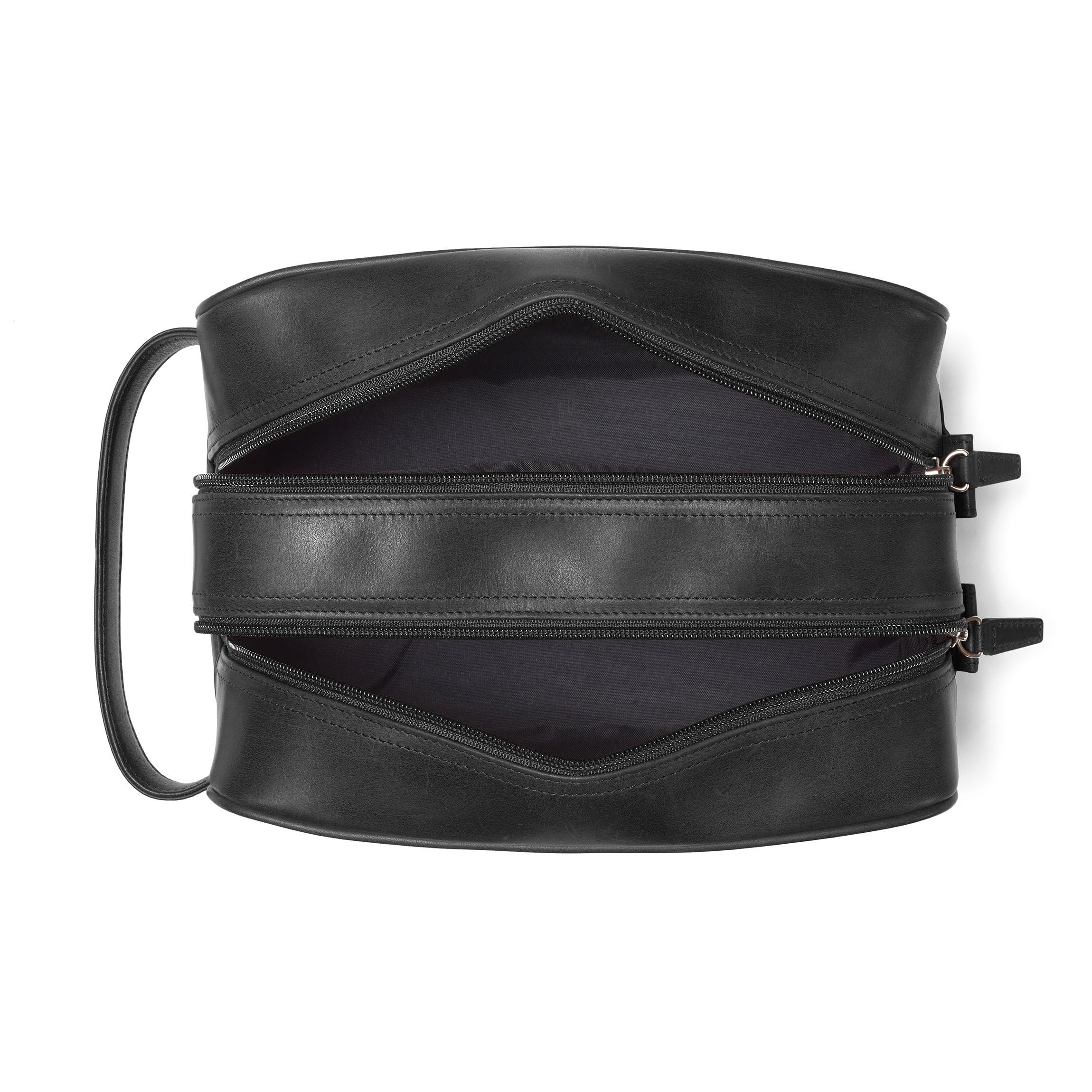 LeatherologyLeatherology - Neceser con cremallera doble, , , Aceite Negro,, 1.00[set de ]
