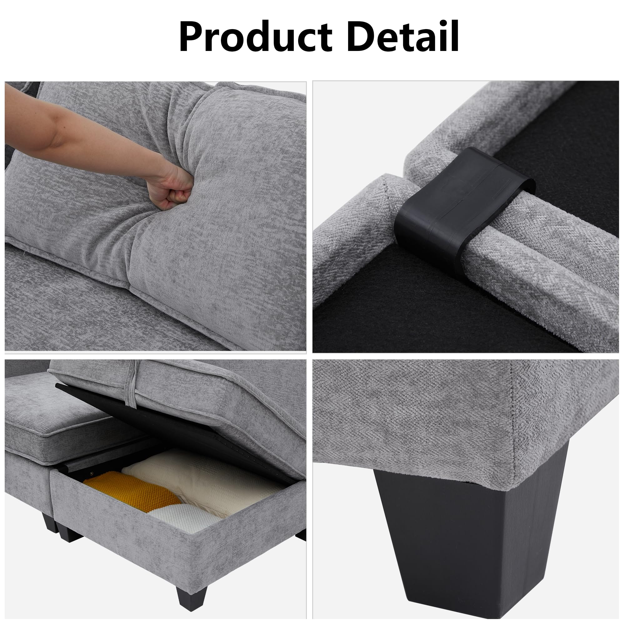 ORRD 3 Piece Modular Sectional Sofa Set, Convertible Couch with Storage, Sofa Mo — product photo