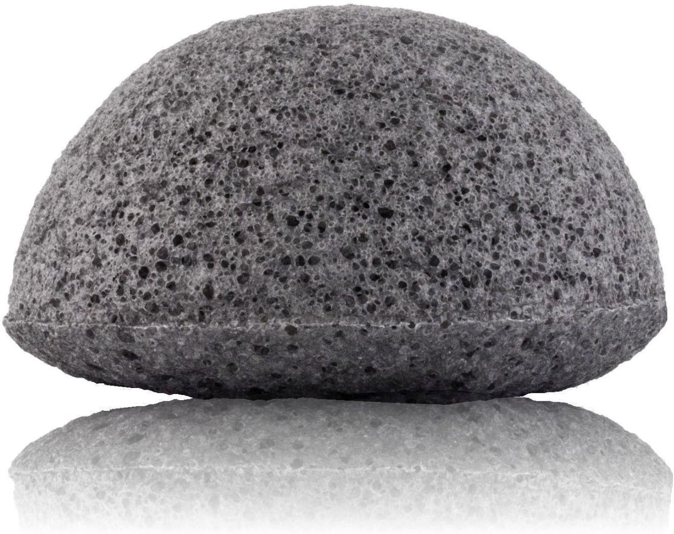 WHOLESALE -12 Packs x Organic Mineral KONJAC SPONGE Bamboo Charcoal Natural Skincare, Deep Cleanse, Exfoliate, Acne Prone Skin