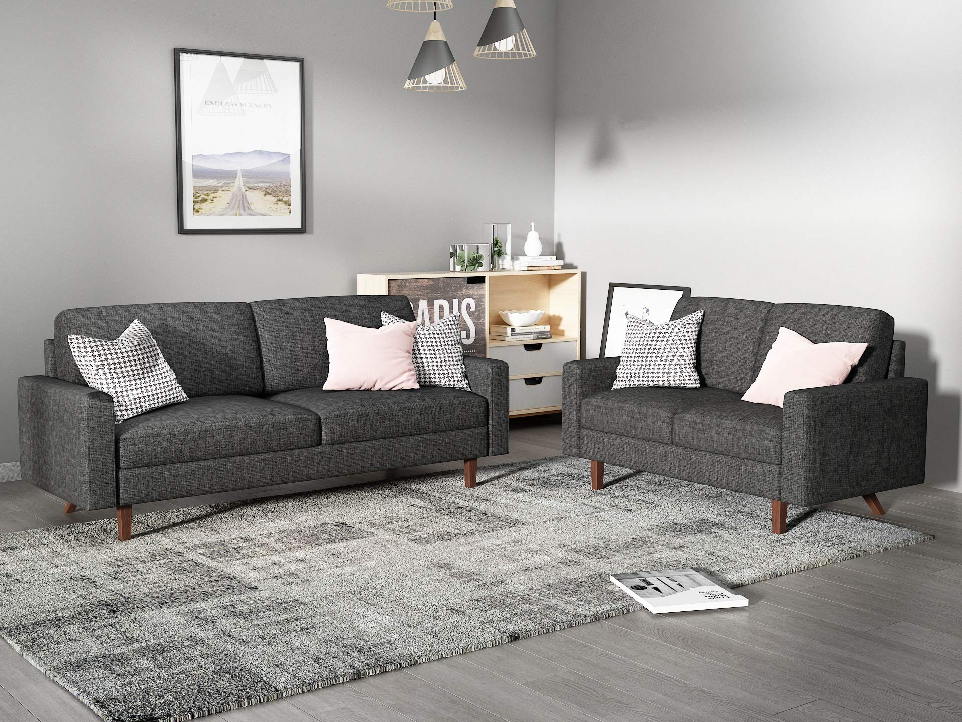 Amazon.com: Container Furniture Direct Squared Mid Century