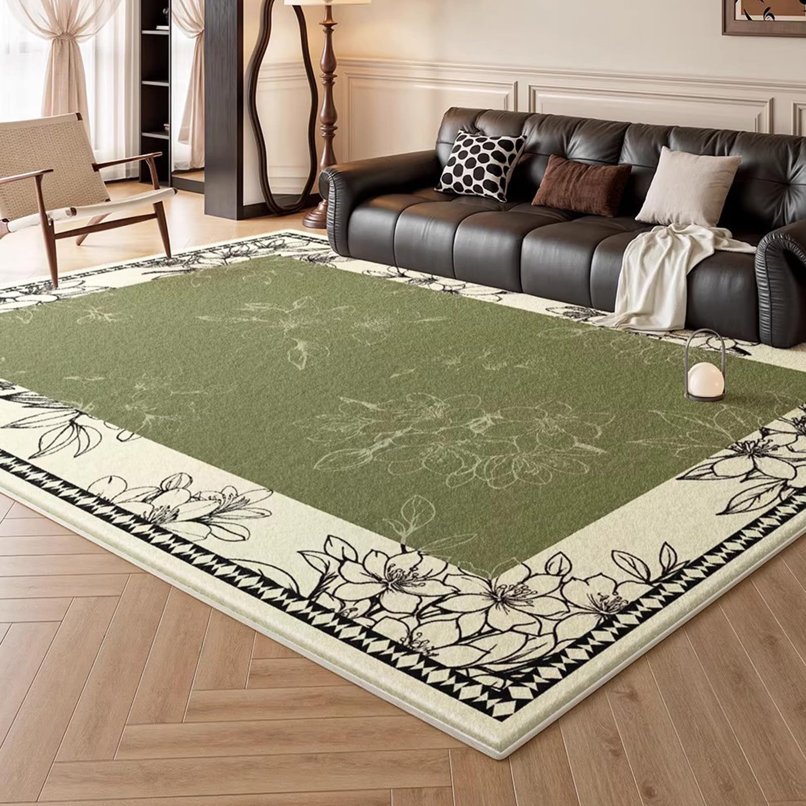 Tapis de bureau antidérapant à poils courts pour éviter les chutes au salon