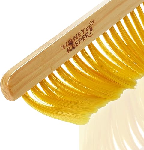 Miniatura 3 de Honey Keeper Cepillo de colmena de abeja de 14 pulgadas con mango de madera, herramienta de apicultura para apicultores