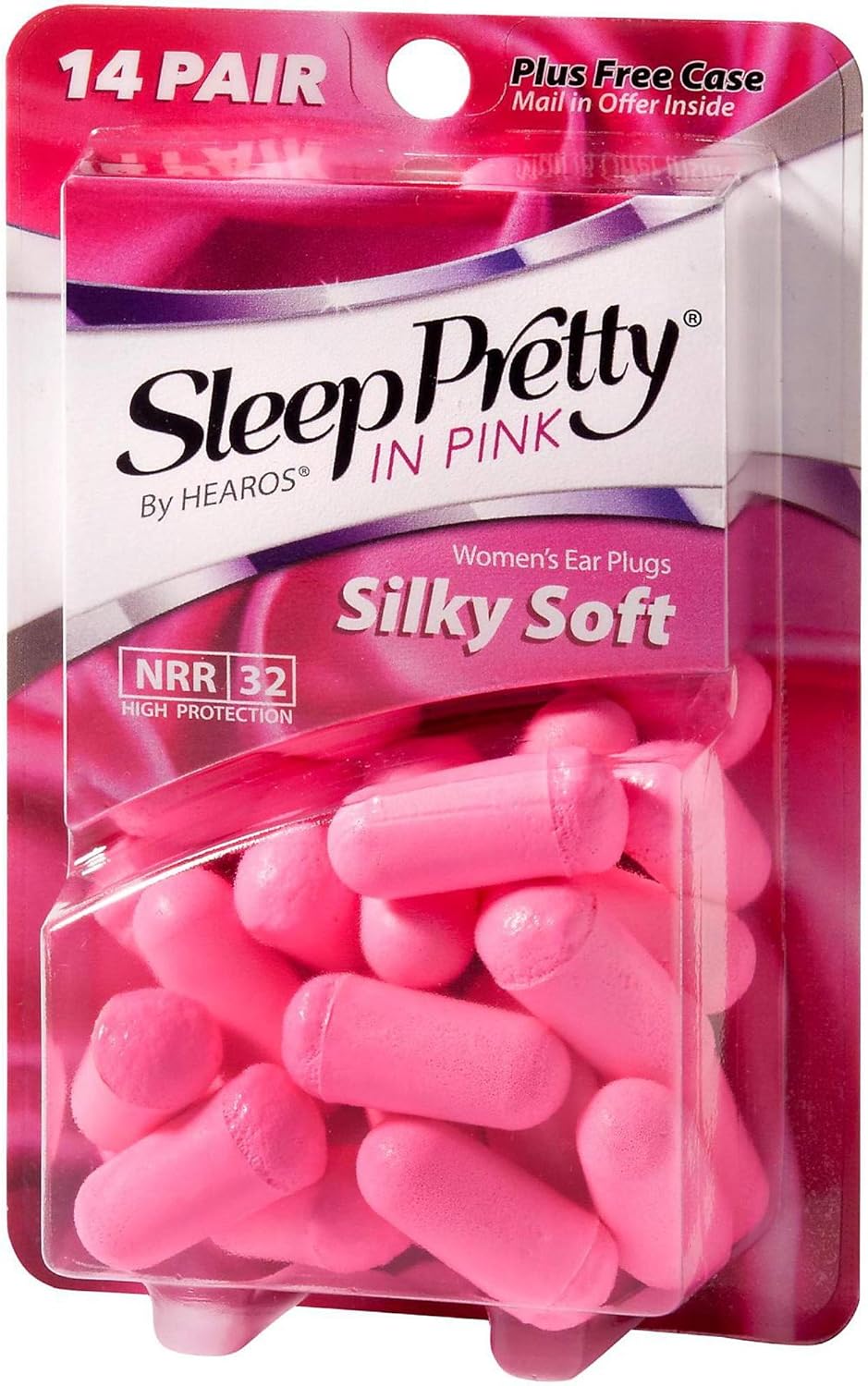 Women's Ear Plugs 14 Pair (Pack of 6)