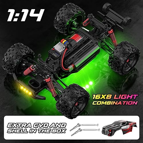 Miniatura 6 de 114 RTR - Autos RC rápidos sin escobillas para adultos, Max 45 mph 4x4 Hobby Off-Road Jumping RC Camiones RC, camiones monstruo RC llenos de aceite,