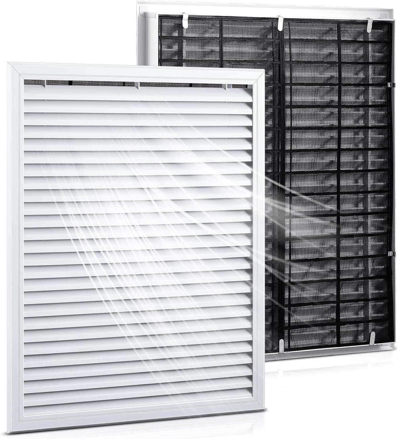 Blulu 24'' x 30'' Opening, Decorative Gable Vent Heavy Duty Cold Air Return Attic Vent Cover for Walls Shed Crawl Space Houses Garage Various Home Decoration, 26"x32"