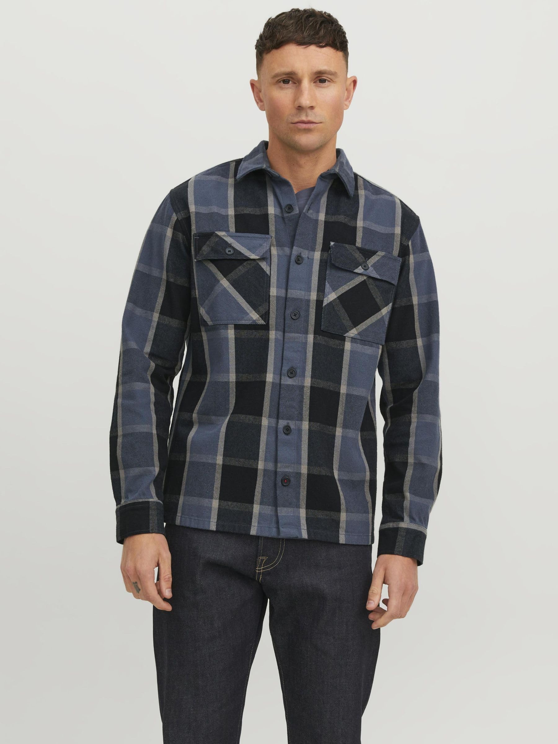 JACK & JONES RDDBRADY Check Overshirt L/S SN – Ansicht 2