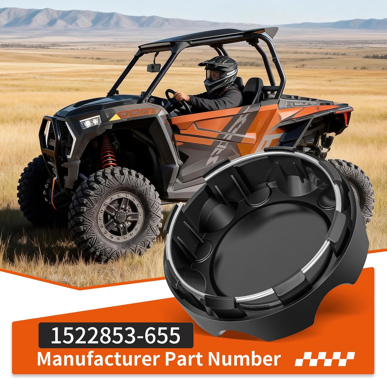 4Pcs Front or Rear Wheel Center Caps For Polaris RZR XP 1000 (Exclude RZR 1000 XP 4 Edition) 2017-2022 1522853-655