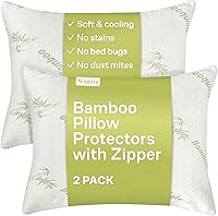 Vista 7 de Protectores de almohada tipo nube con cremallera, tamaño estándar, fundas de almohada transpirables y refrescantes para personas que duermen