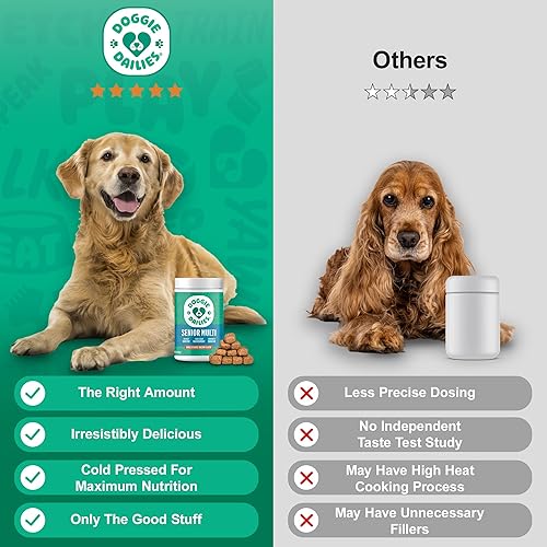 Miniatura 6 de Doggie Dailies Senior Essentials Multivitamínico para perros masticables suaves Multivitamínico avanzado para perros Apoyo nutricional para