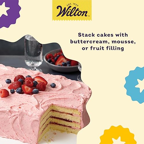 Miniatura 5 de Wilton Easy Layers - Bandeja para pasteles juego de 2 piezas bandeja rectangular de acero