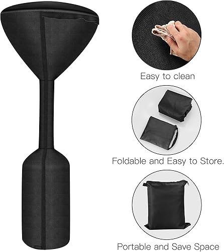 Miniatura 3 de Fundas para calentador de patio mejoradas con cremallera y bolsa de almacenamiento, impermeable, a prueba de polvo, resistente al viento, resistente