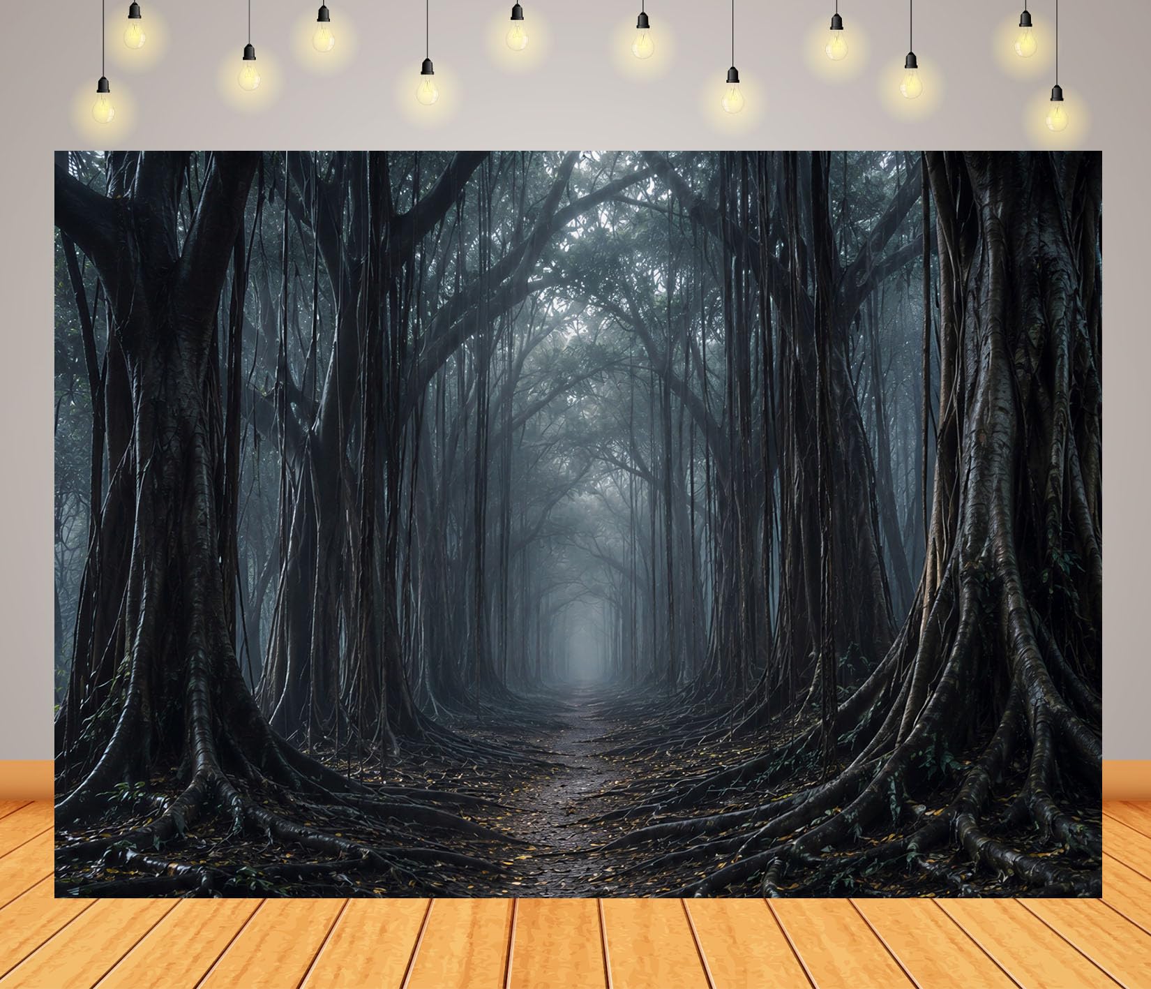 10x6.5FT (3x2m) Sentiero Nebbioso Grandi Alberi Sfondo Fotografico