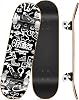 KOVEBBLE Professional Standard Complete Skateboards 31x 8 Inch Longboard for Kids Teens &Adult Beginner Teens Gift Canadian Maple Double Kick Deck