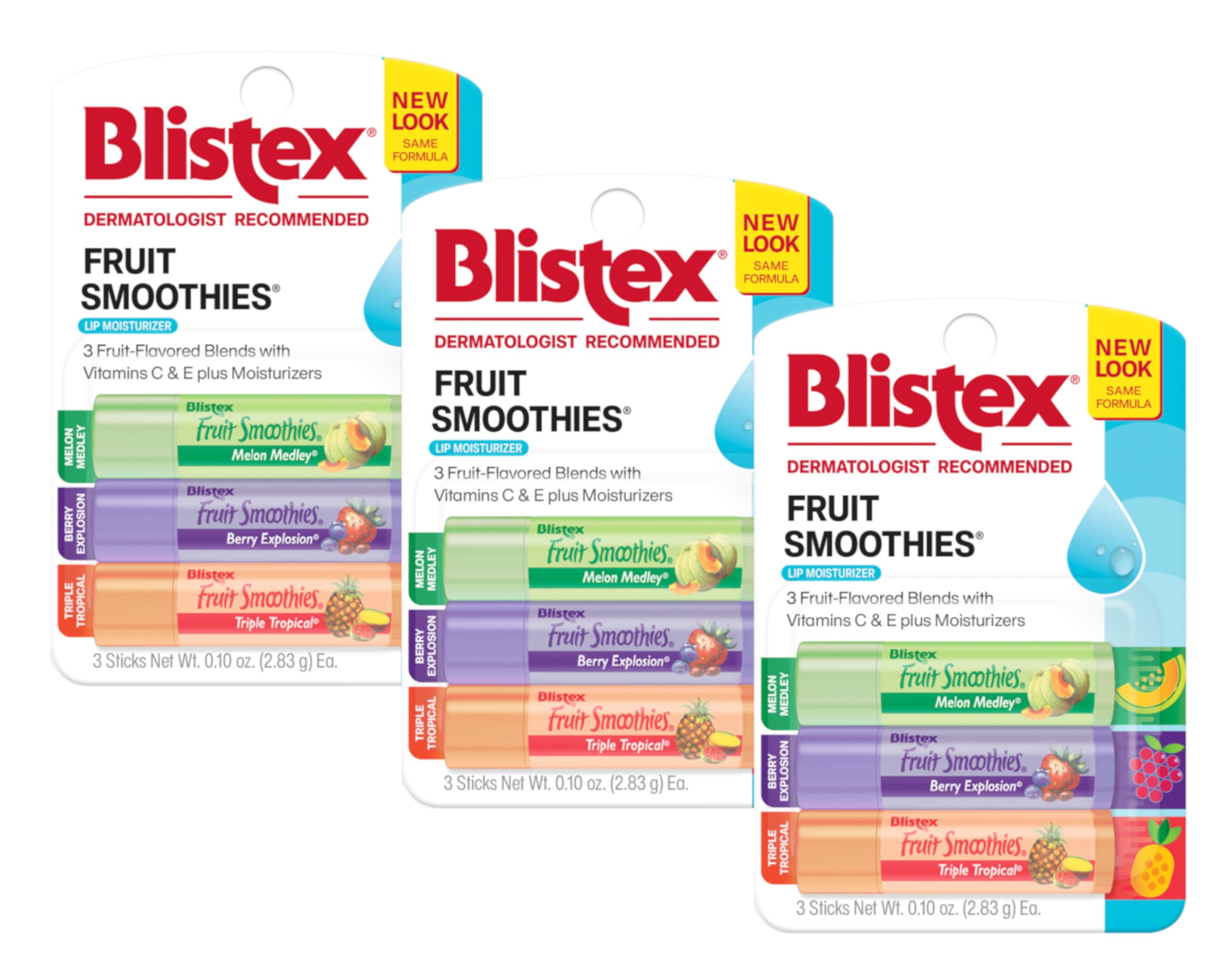 Blistex Fruit Smoothies, SPF 15 0.1 oz. 3-Count (3-Pack)
