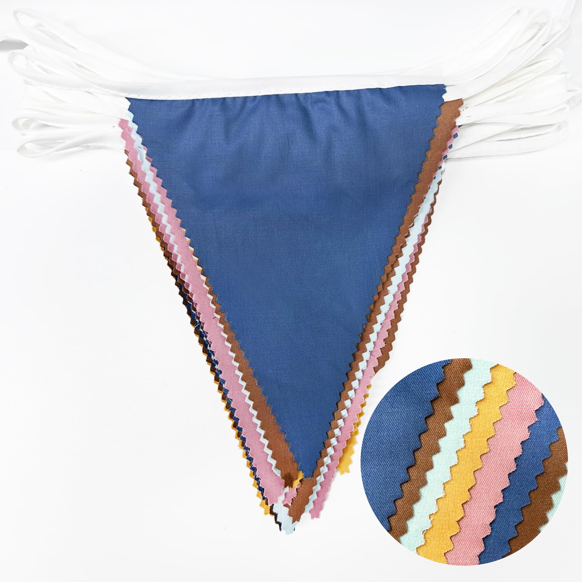 Guirnalda de banderines bohemios de 32 pies para fiestas, de tela de colores retro, banderines triangulares, banderines para profesores, recursos creados, todos son bienvenidos, boho, relajante,
