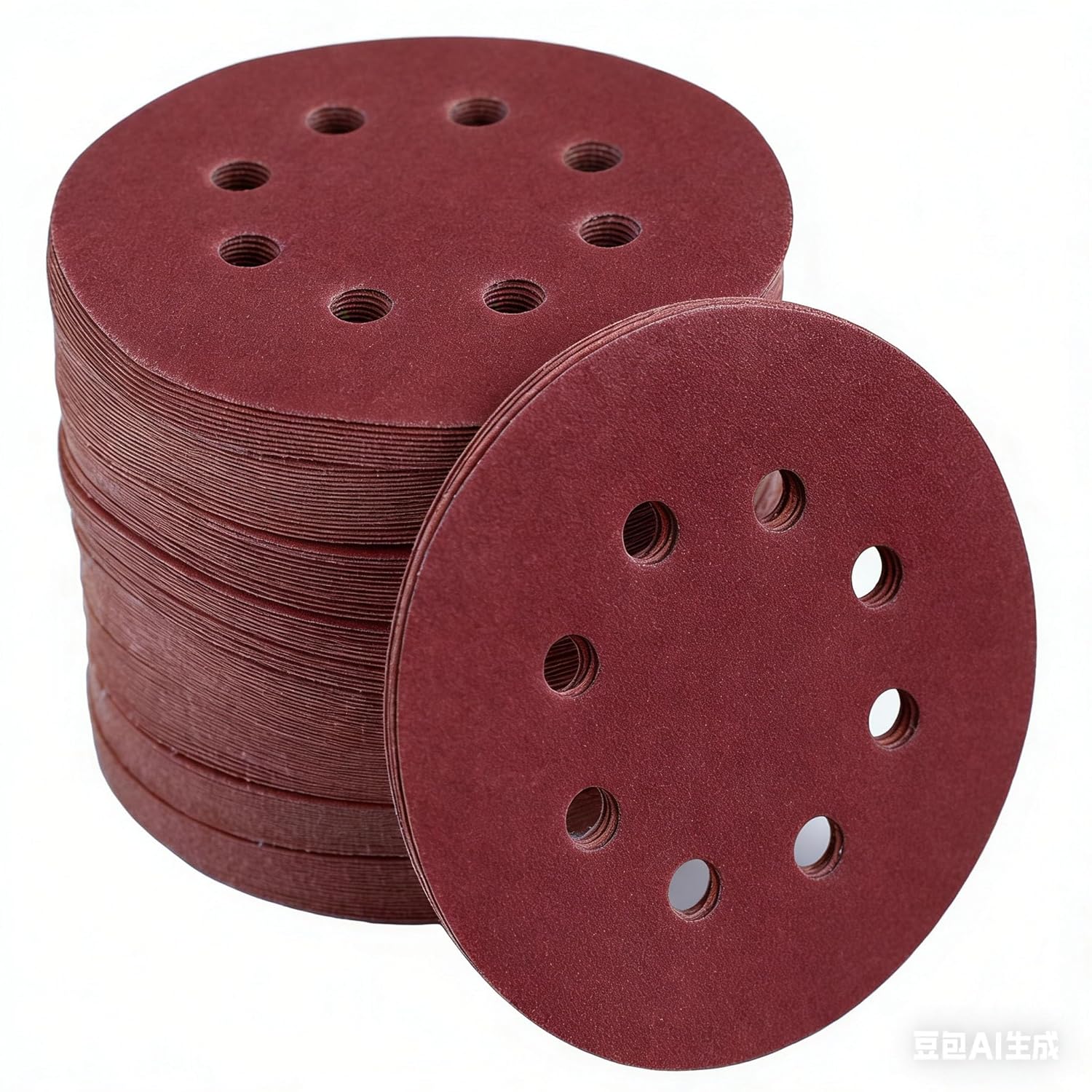 AXBWELL 120 Pack 5 Inch 8-Hole Hook & Loop Sanding Discs, 60-800 Grit Red Sandpaper for Orbital, Drywall, Random Orbit Sanders