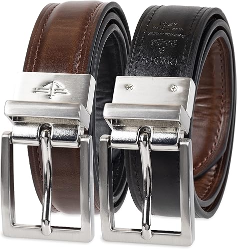 Dockers Boys Big Reversible Two-In-One Dress and Casual Belts Pluma negra y marrón., Brown/Black Boys, Black/Brown Dress, café/Negro Dressy,