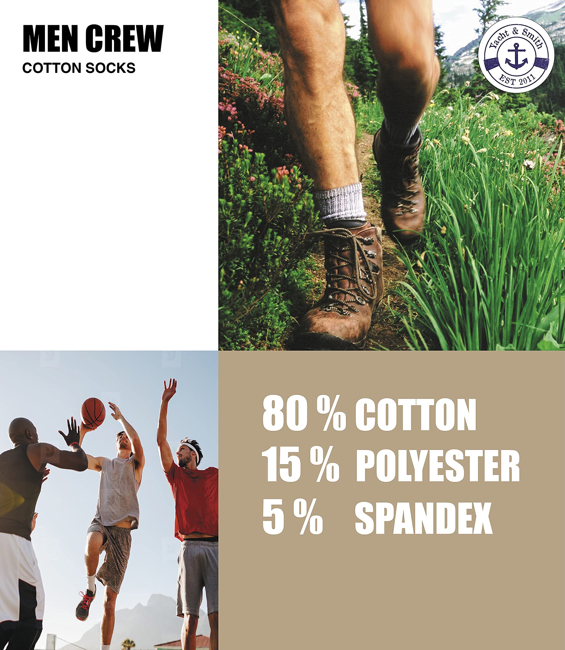 Calcetines 'NBULK 60 pares al por mayor al por mayor de algodón deportivo unisex Crew, tobillo, calcetines de tubo, hombres mujeres niños - Blanco -