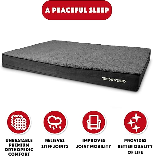 Miniatura 2 de Cama ortopédica para perro de la marca The Dog's Bed, espuma viscoelástica premium S-XXXL, impermeable, alivio del dolor de perro para la artritis,