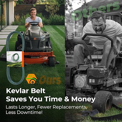 Miniatura 3 de 954-04077A - Cinturón de cubierta con cable de Kevlar para Cub Cadet MTD Troy-Bilt 754-04077 954-04077 LT1050 XT1 LT50 LGTX1050 SLT1550, Toro