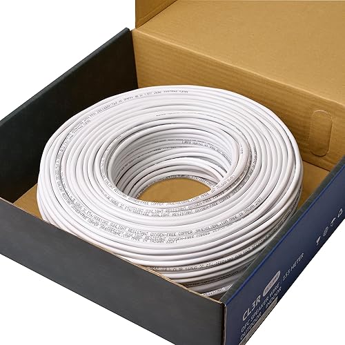 Miniatura 23 de JAVEX Cable de alambre de altavoz de audio calibre 16 AWG (15.24 M), [OFC Cobre libre de oxígeno] Cable plano delgado para audio estéreo automotriz