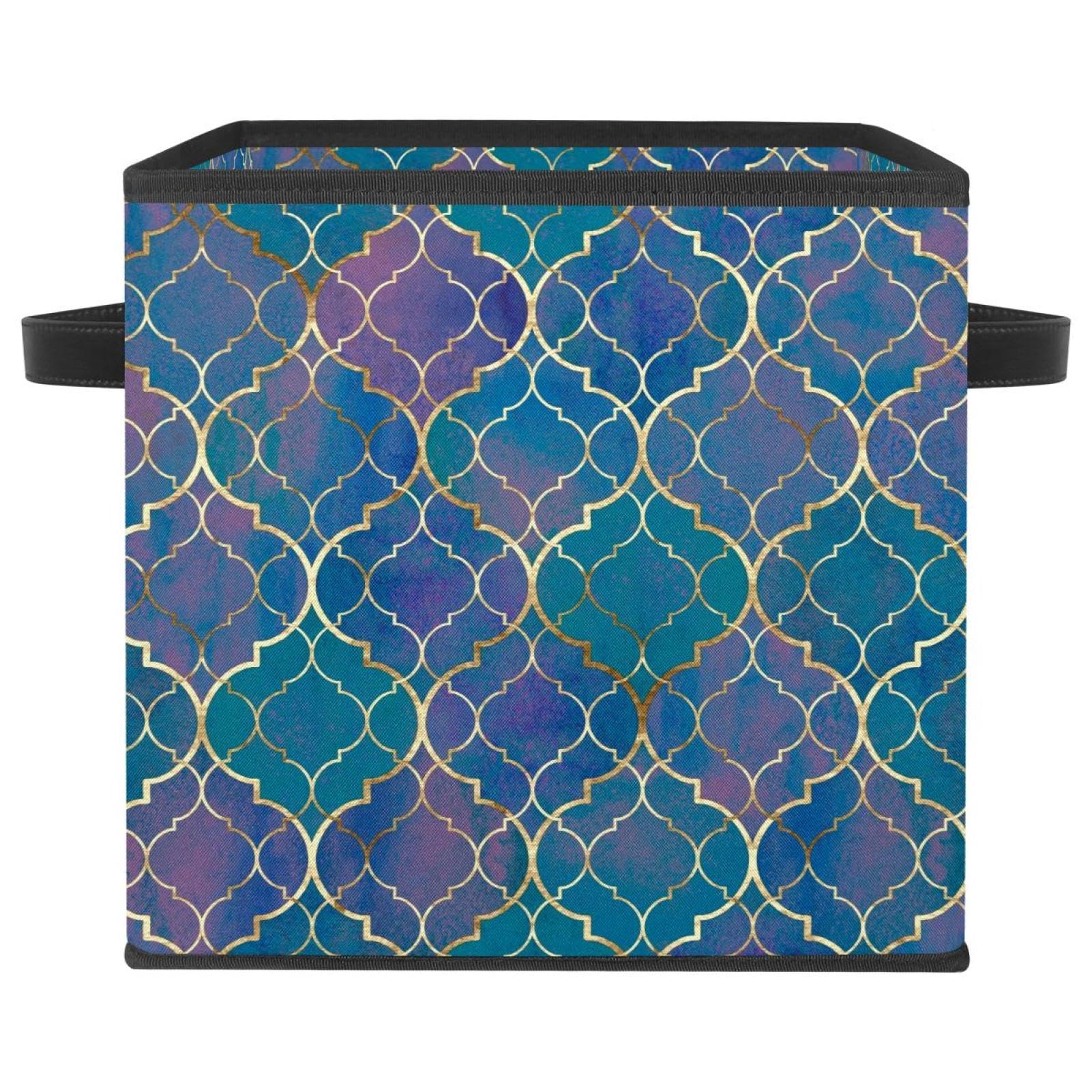 Boîte de rangement pour jouets et livres, cube tissu avec poignées