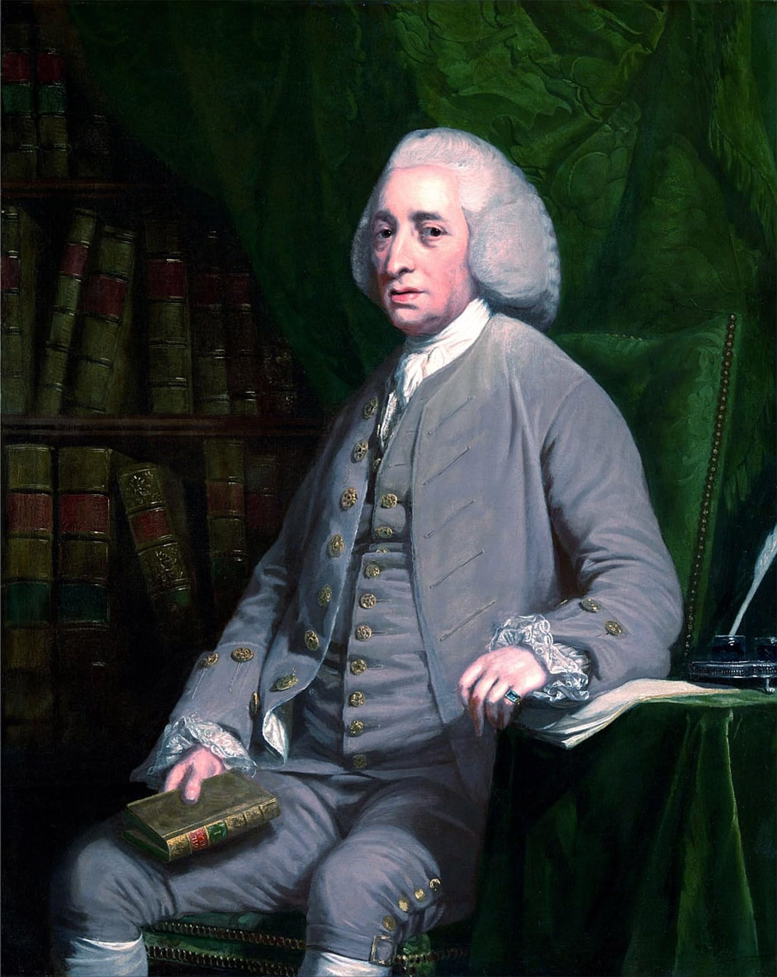 POSTERIIk Famous Modern Artwork Art Mural Tobias Smollet by Nathaniel Dance Holland Oil Paintings Pictures for Home Decor 60x90cm