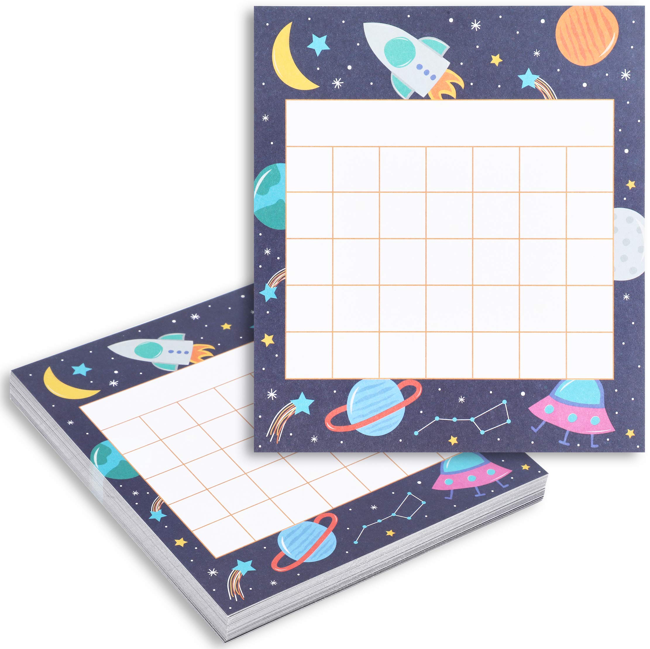 Outer Space Incentive Charts for Classroom, Chore Board for Kids (6 x 5.25 in, 60 Sheets)