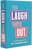 DSS Games You Laugh You're Out: Hilarious Family Card Game for Kids Teens Adults | 125 Prompt Cards Game Night Parties Ages 14+