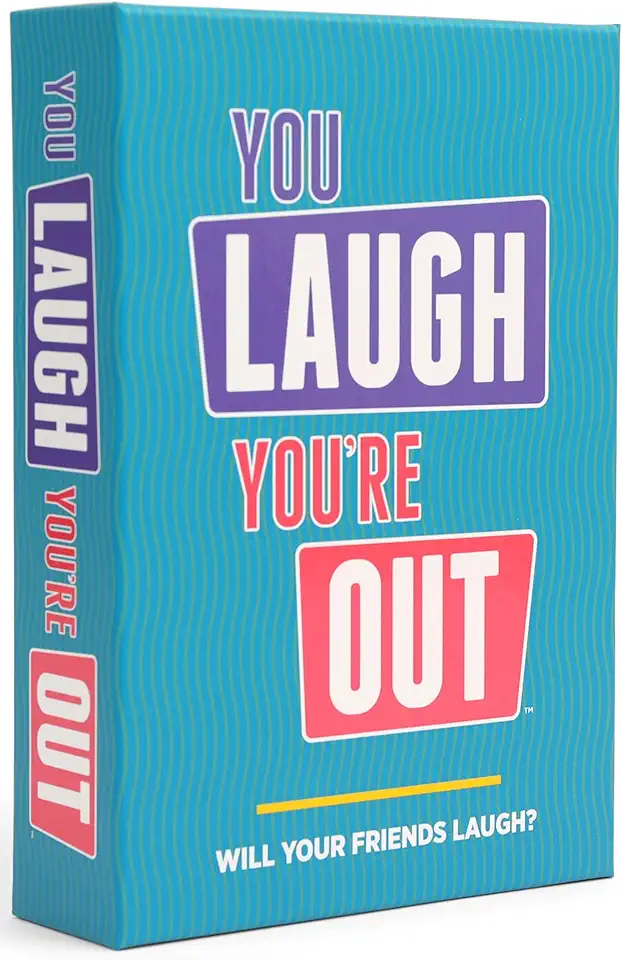 DSS Games You Laugh You're Out [Try Not to Laugh Family Card Game for Adults &amp; Teens | White Elephant Gift for Adults | 125 Prompt Fun Cards for Family Game Nights, &amp; Holiday Parties Ages