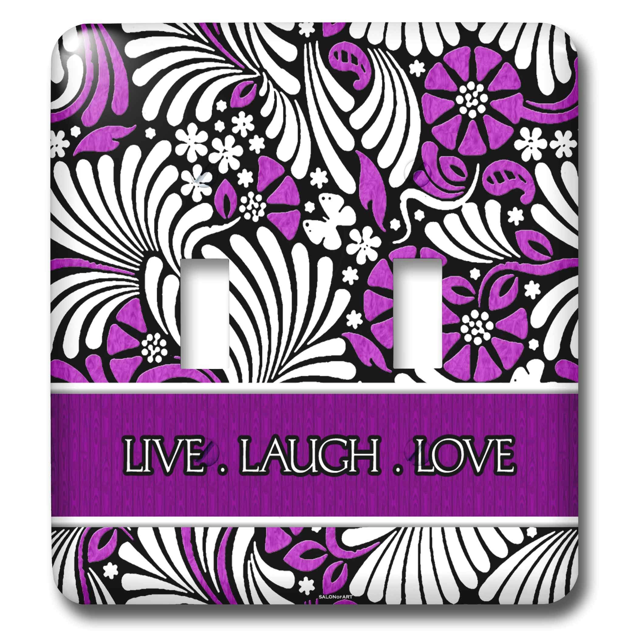 Interrupteur Live Laugh Love Violet 3dRose LSP_15447_2 décoration interrupteur va et vient