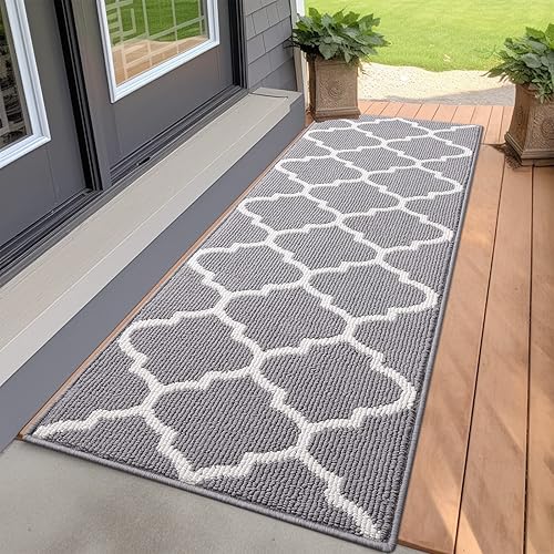 Vista 70 de OLANLY Tapete para puerta de interior, 48 x 32 pulgadas, antideslizante, absorbente, resistente a la suciedad, lavable de perfil bajo para entrada