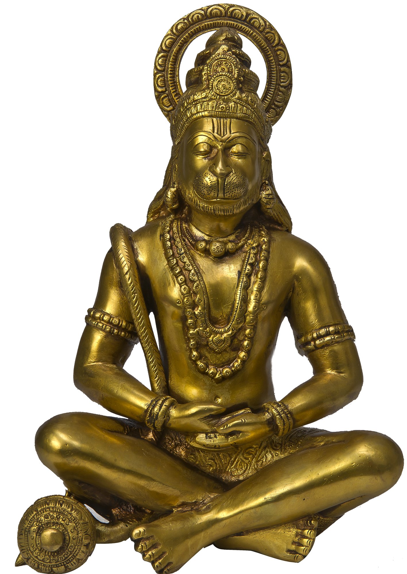 Royal Kurta Devyom India Hanuman Brass Statue, Multi Color