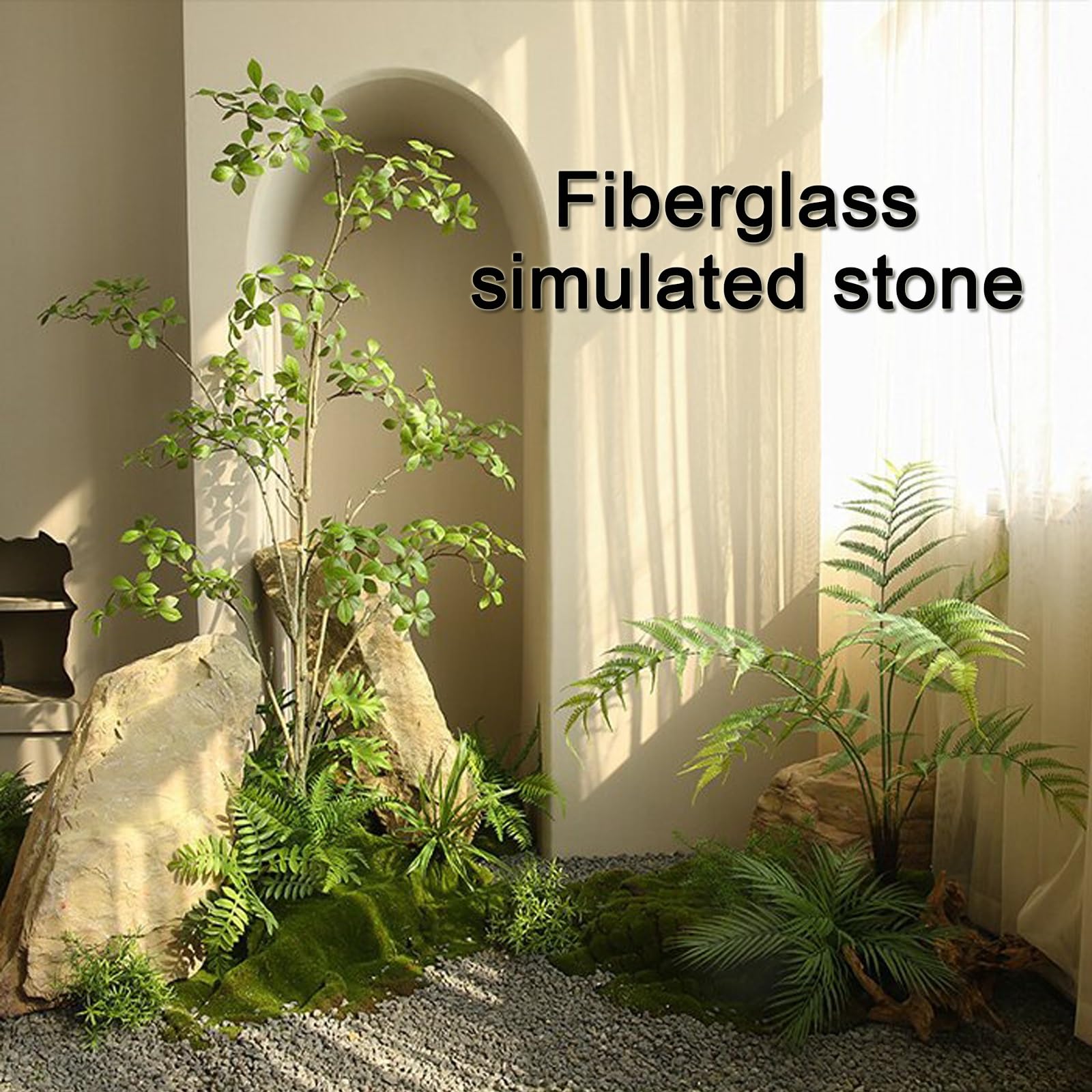 Roccia Artificiale for Esterni, Grande Rocce Decorative, Sassi da Giardino, Naturale e Leggera, Facile da Installare, Perfetta for Case, Cortili, Giardini, Fiumi, Esterni