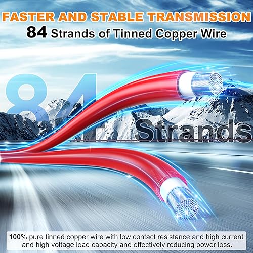 Miniatura 3 de Oududianzi Cable de panel solar de 30 pies, cable solar de 10 AWG H1Z2Z2-K de cobre estañado, cable de extensión solar para exteriores para sistema