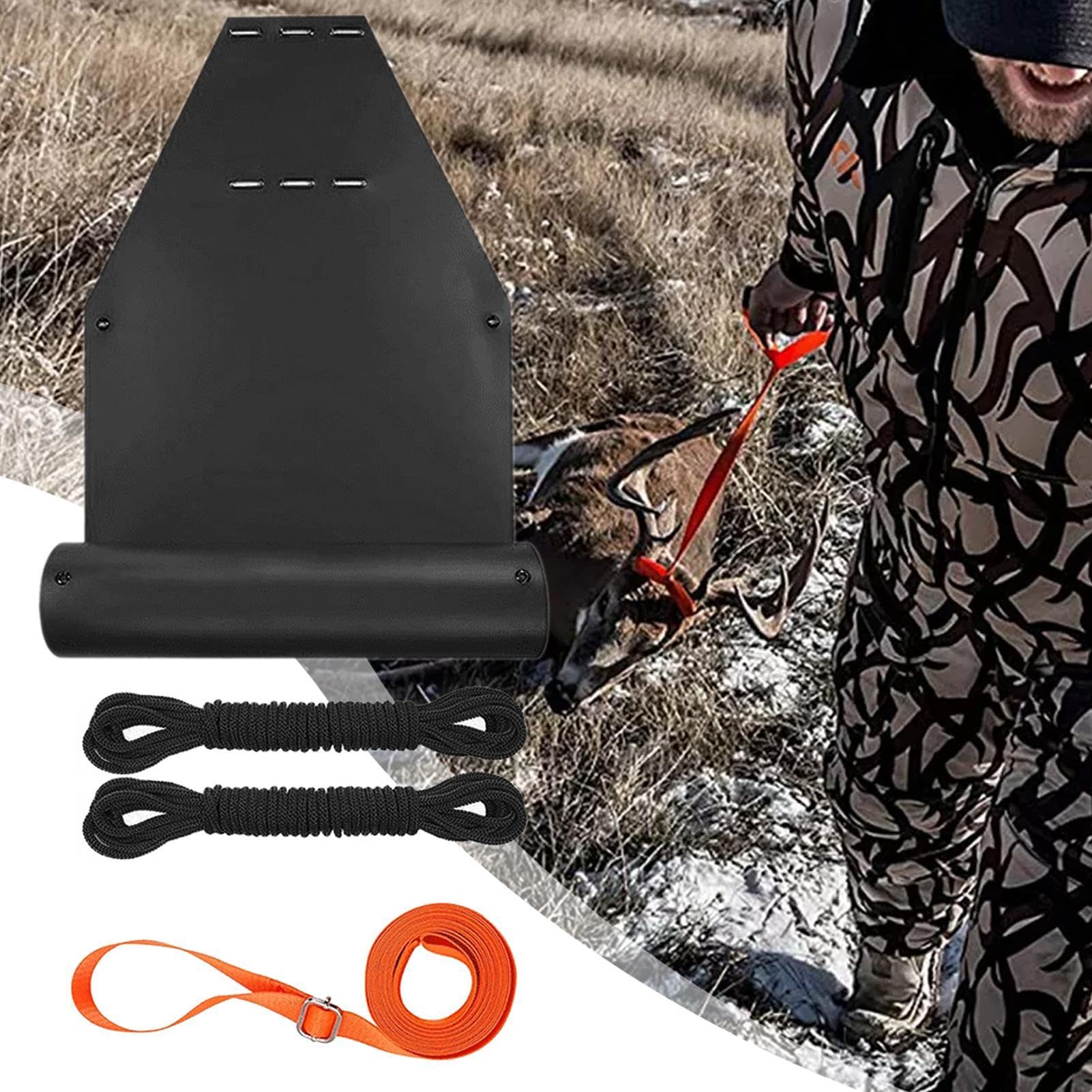 Traîneau de cerf, traîneau de cerf, traîneau de cerf, traîneau de cerf, sangle de traction indéchirable, accessoire de chasse pour cour, herbe, boue, sable