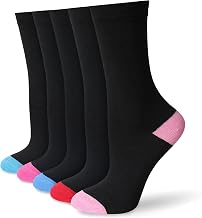 Socksmad 5-Pair Women Black Socks Multipack Size Range UK 4-7 Crew Style, Honeycomb Soft, Breathable Cotton Sock for Ladies, All-Day Comfort, Perfect for Work, Casual Wear & Gifting, Styled in England