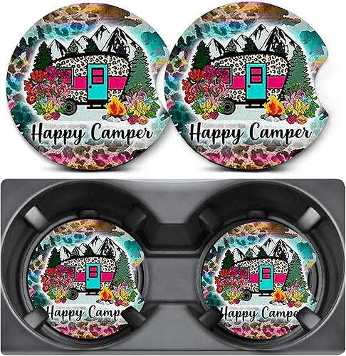 Miniatura 13 de 2 unidades de posavasos para portavasos de coche, posavasos para portavasos de coche con diseño de cereza, alfombrilla de goma antideslizante de