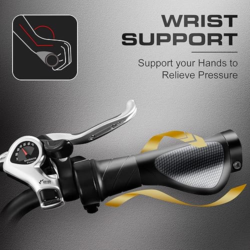 Miniatura 3 de Addmotor Agarres para manillar de bicicleta, protección de muñeca, textura suave, material de poliuretano, apto para manillar de bicicleta de 0.874