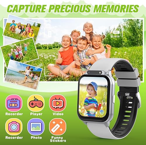 Miniatura 7 de Reloj inteligente para niños de 1.85 pulgadas con rastreador de fitness, monitor de sueño, más de 22100 modos deportivos, esfera de bricolaje, IP68
