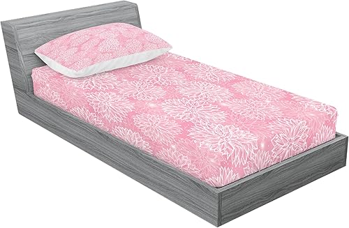 Miniatura 2 de Lunarable Dahlia - Juego de sábanas bajeras y fundas de almohada, formas seductoras con puntos en el telón de fondo, concepto de día de San