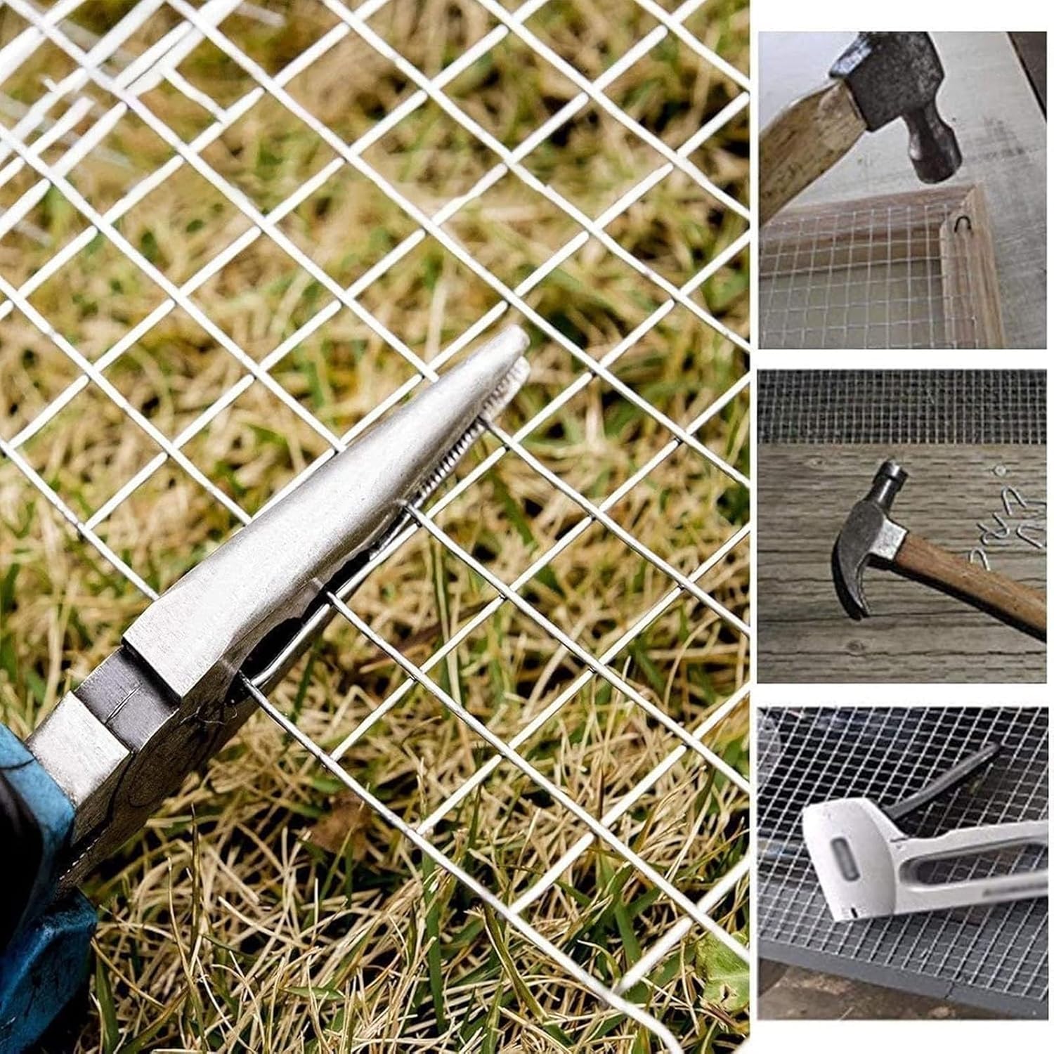 Hardware Cloth Fencing Mesh Roll, 1/2 Inch Metal Square Chicken Wire Fence, Garden Plants Fencing, Netting Wire Cloth Wire Mesh Roll, Easy to Cut(1mx8m(39inx26.2ft))